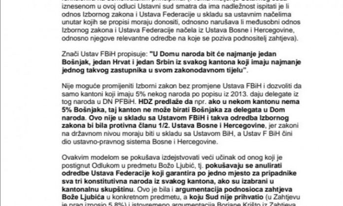 Izetbegović pisao Čoviću SDA neće pregovarati samo sa HDZ-om, traži uključivanje svih parlamentarnih stranaka