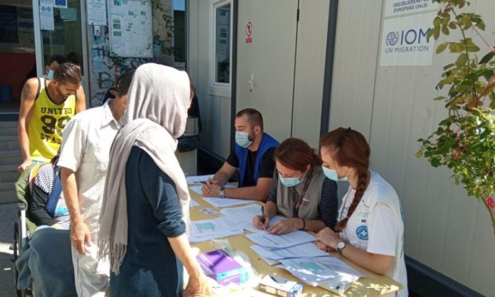 Vakcinacija osoba u pokretu u prihvatnim centrima Borići, Miral i Lipa
